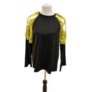 ZARA TRAFALUC Shaggy Fur Sweatshirt Edgy Avant Garde Furry Comfy